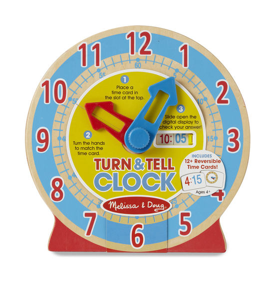 Digital Clock For Classroom Melissa & Doug Turn And Tell Clock Developmental Toy Motor Skills